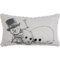 Martha Stewart Chill Snowman Throw Pillow - Feather Fill, 14x24” in Grey