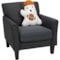 9NHDP_2 Martha Stewart Koda Football Ghost Shaped Oversized Throw Pillow - 22x16.8”