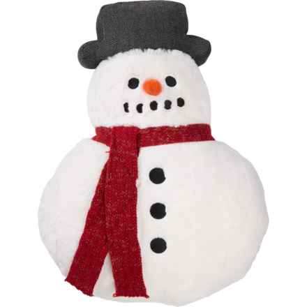 Martha Stewart Koda Snowman Shaped Throw Pillow - 14x22” in White