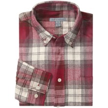 Martin Gordon Flannel Plaid Sport Shirt – Cotton, Long Sleeve (For Men) in Red Plaid - Closeouts