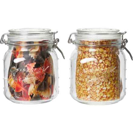 Mason Craft & More Clamp Storage Jars - 2-Pack, 34 oz. in Clear