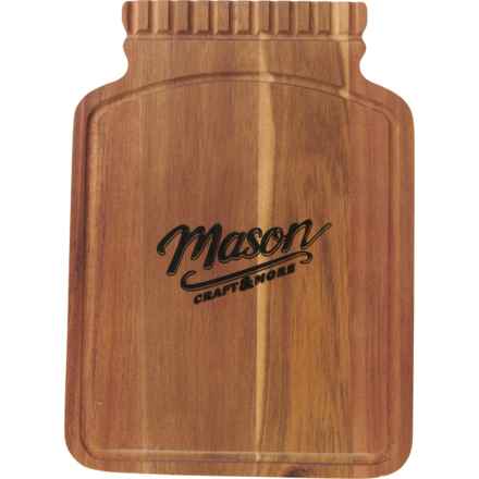 Mason Craft & More Mason Jar Cutting Board in Natural