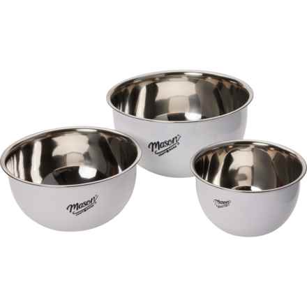 Mason Craft & More Stainless Steel Nesting Mixing Bowl Set - 3-Piece in White