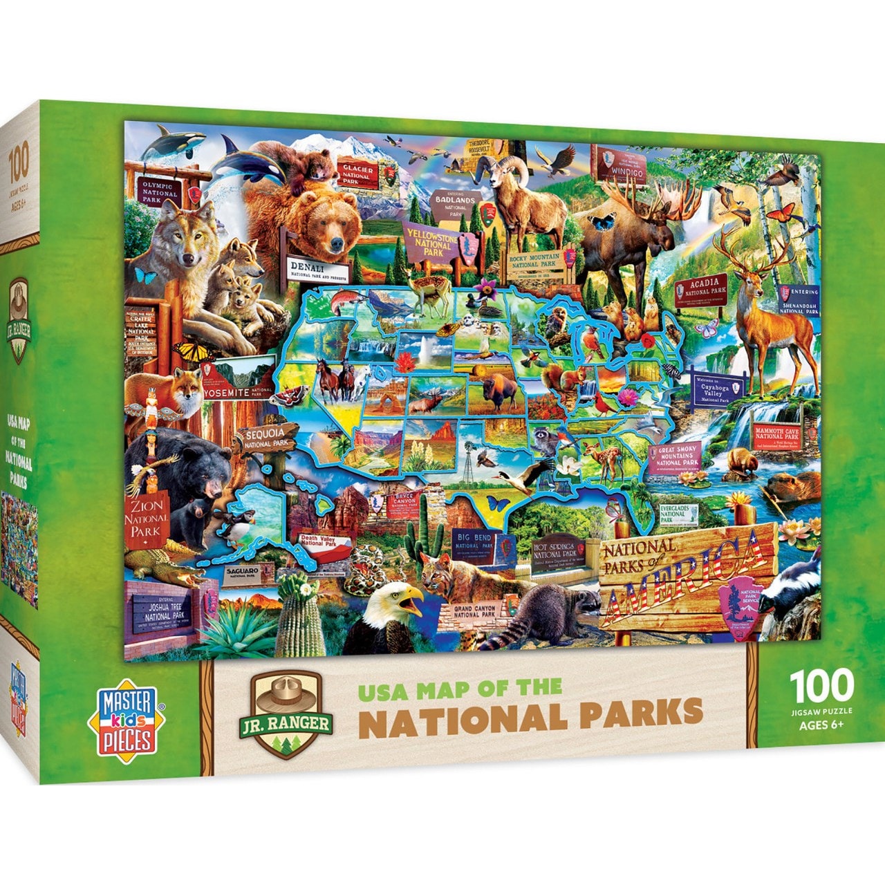 MasterPieces USA Map of the National Parks Puzzle - 100 Pieces - Save 23%