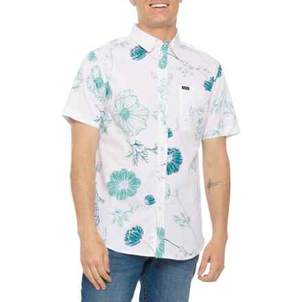 Matix Exploded Floral Woven Shirt - Short Sleeve in White