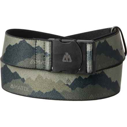 Matix Printed Stretch-Knit Belt in Green Mtn Camo