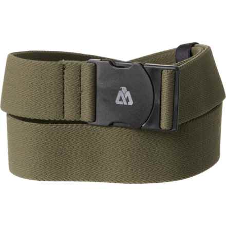 Matix Stretch-Knit Belt in Olive Herringbone