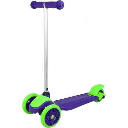 Maui & Sons 3-Wheeled Mini Sharkman Scooter (For Boys and Girls) in Green/Purple