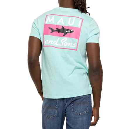 Maui & Sons Classic Shark T-Shirt - Short Sleeve in Celadon