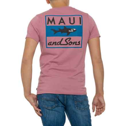 Maui & Sons Classic Shark T-Shirt - Short Sleeve in Foxglove