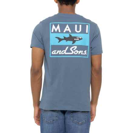 Maui & Sons Classic Shark T-Shirt - Short Sleeve in Indigo