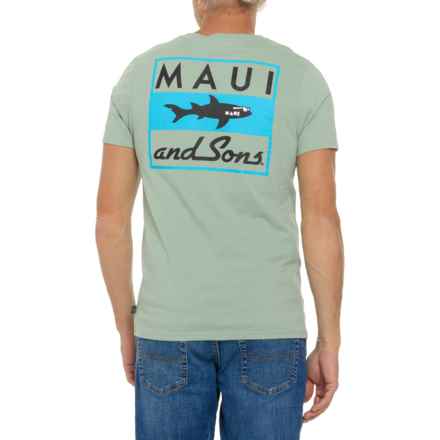 Maui & Sons Classic Shark T-Shirt - Short Sleeve in Sage