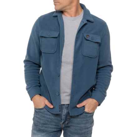 Maui & Sons Heartless Polar Fleece Shirt Jacket in Indigo