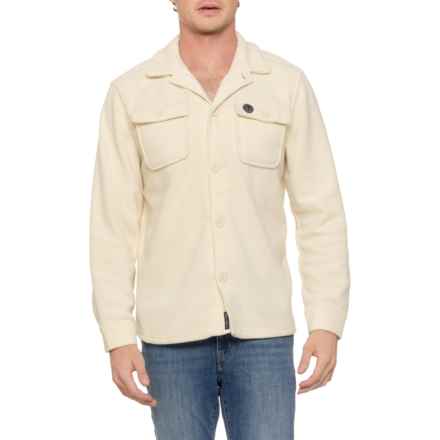 Maui & Sons Heartless Polar Fleece Shirt Jacket in Offwhite