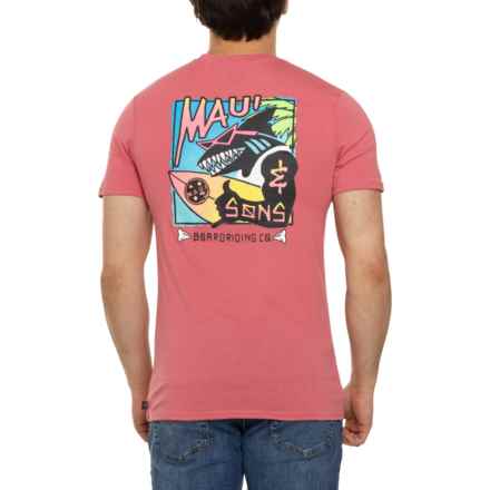 Maui & Sons Shaka and Sons T-Shirt - Short Sleeve in Deep Coral