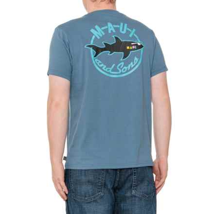 Maui & Sons Shark Nation T-Shirt - Short Sleeve in Indigo