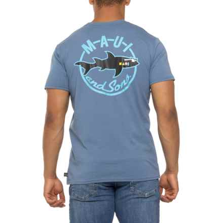 Maui & Sons Shark Nation T-Shirt - Short Sleeve in Indigo