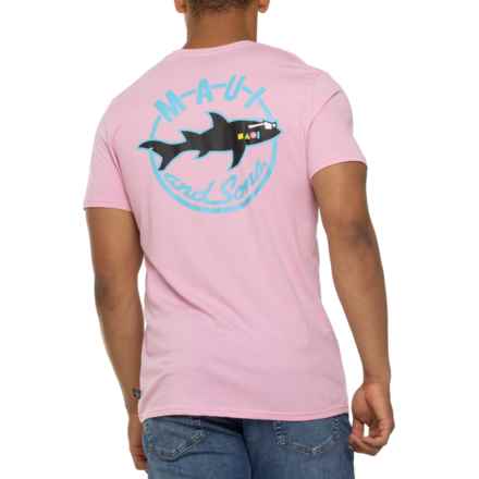 Maui & Sons Shark Nation T-Shirt - Short Sleeve in Light Pink