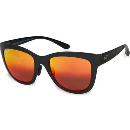 MAUI JIM Anuenue Sunglasses - Polarized Mirror Lenses (For Women) in Black/Black/Lava