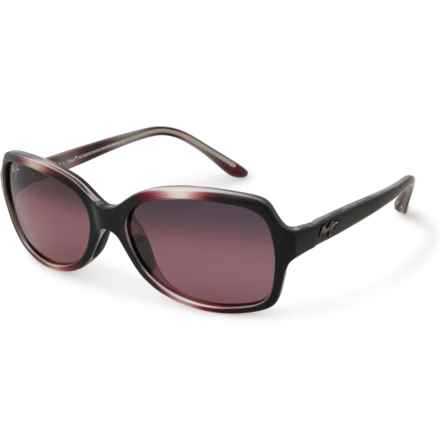 MAUI JIM Made in Italy Cloud Break Sunglasses - Polarized in Burgundy/Burgundy/Rose