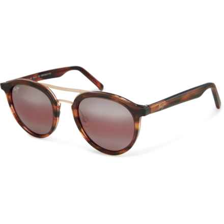 MAUI JIM Made in Italy Sunny Days Aviator Sunglasses - Polarized (For Men) in Brown/Brown/Rose