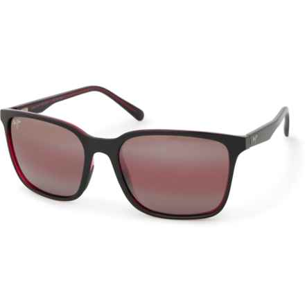 MAUI JIM Made in Italy Wild Coast Sunglasses - Polarized in Black/Black/Rose