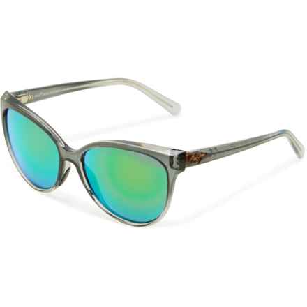 MAUI JIM Made in Italy ‘Olu ’Olu Sunglasses - Polarized Mirror Lenses in Grey/Grey/Green