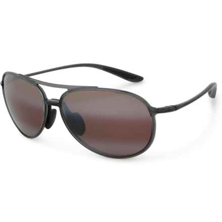 MAUI JIM Made in Japan Alelele Bridge Mirror Sunglasses - Polarized in Smoke/Smoke/Rose