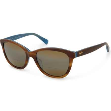 MAUI JIM Made in Japan Canna Bi-Focal Sunglasses - Polarized, +2.50 in Tortoise/Tortoise/Bronze