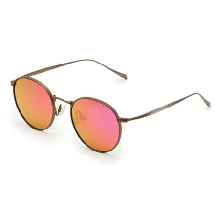 MAUI JIM Made in Japan Nautilus Sunglasses - Polarized Mirror Lenses in Grey Sunrise