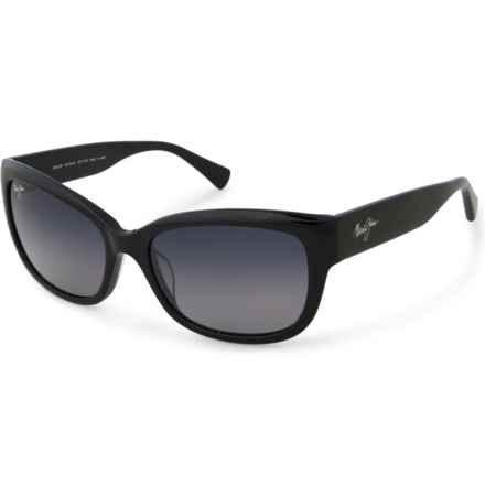 MAUI JIM Made in Japan Plumeria Sunglasses - Polarized in Black/Black/Grey