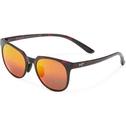 MAUI JIM Made in Japan Wailua Sunglasses - Polarized Mirror Lenses in Red Tortoise Lava