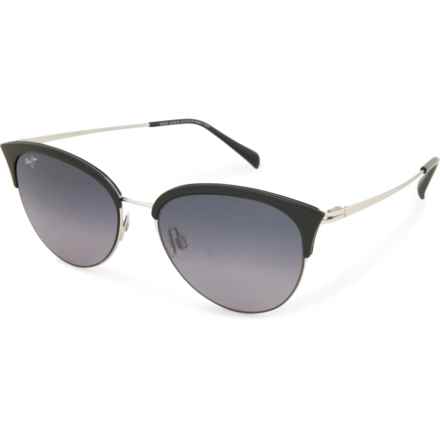 MAUI JIM Olili Sunglasses - Polarized (For Women) in Black/Silver/Grey