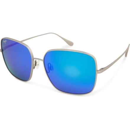 MAUI JIM Triton Titanium Sunglasses - Polarized Mirror Lenses (For Women) in Titanium/Titanium/Blue