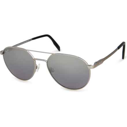 MAUI JIM Waterfront Aviator Sunglasses - Polarized (For Men) in Grey/Grey/Silver