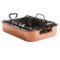 6349C_2 Mauviel M’heritage Tri-Ply Copper Roasting Pan with Rack