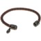 102AW_2 Max Reed Braided Leather Bracelet - End Caps (For Men)