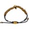 102CA_2 Max Reed Leather and Bead Skull Bracelet (For Men and Women)