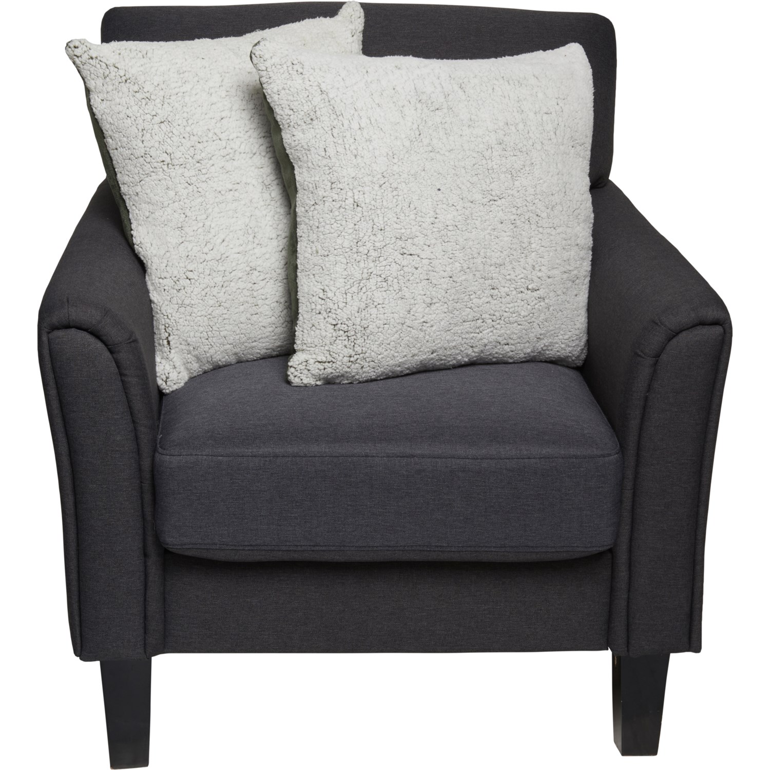 Max Studio Home Sherpa Backed Velvet Decorative Throw Pillows 2Pack