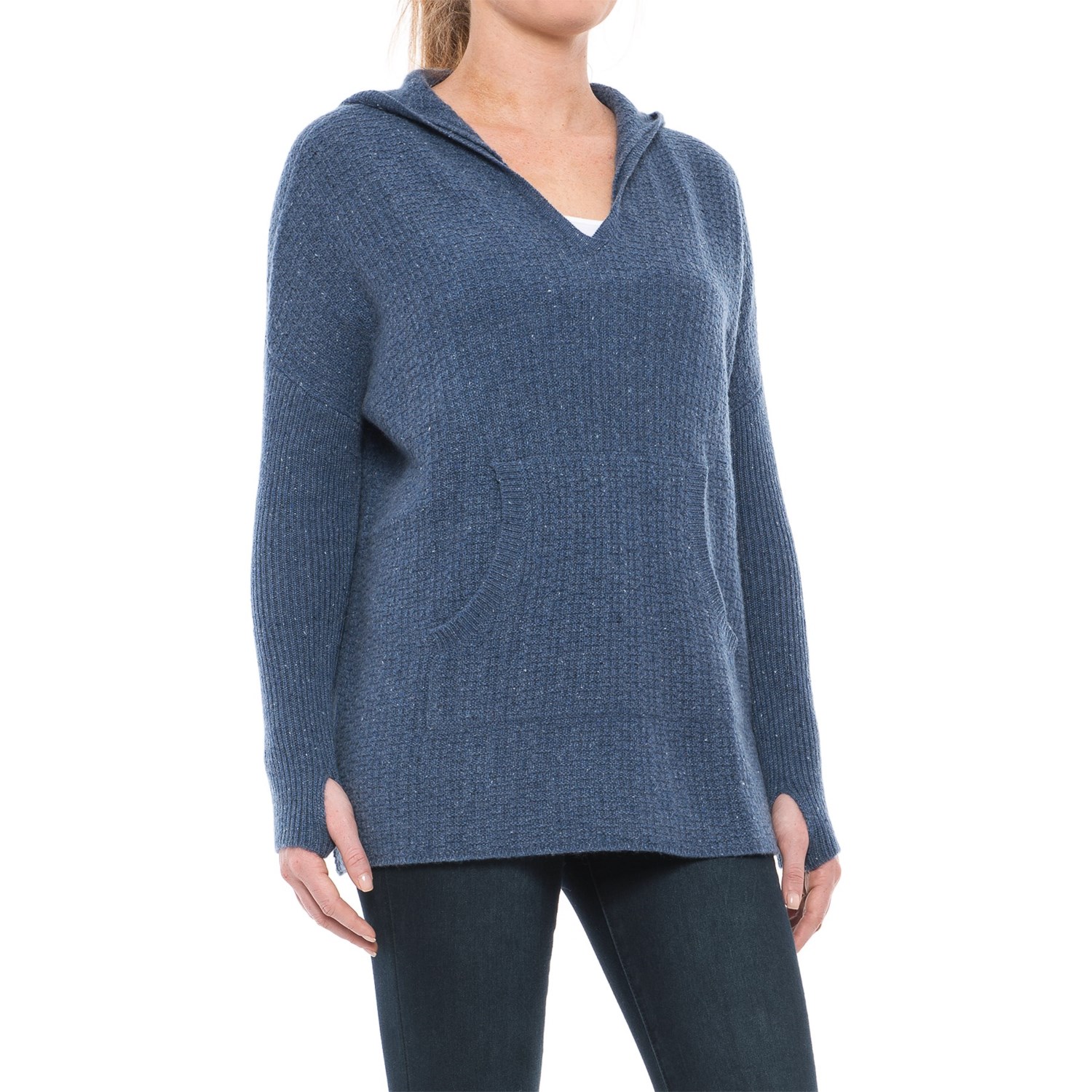 Max Studio Hooded Cashmere Sweater (For Women) - Save 47%