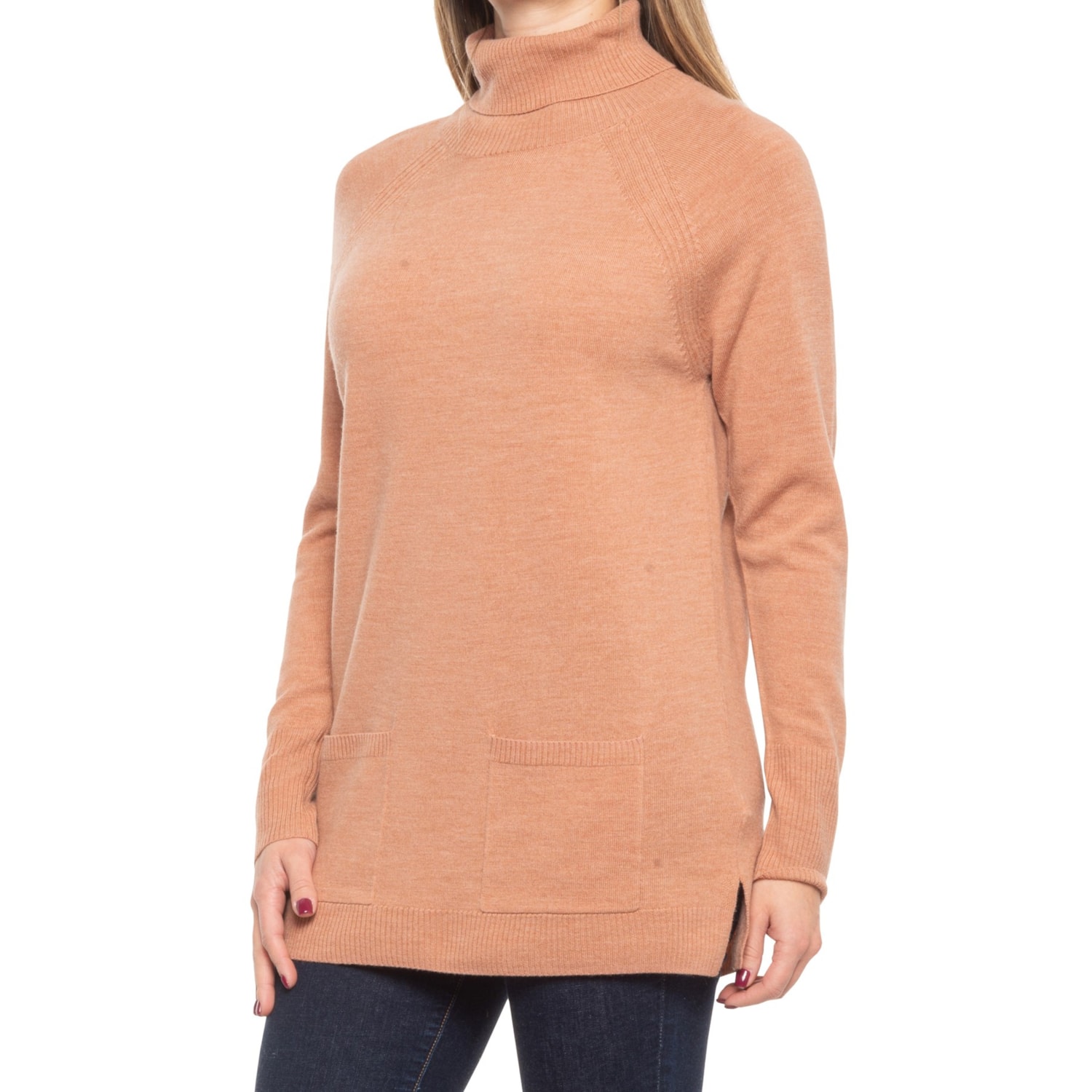 Max Studio Pocket Turtleneck Sweater 