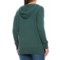 437CC_2 Max Studio Solid Crossover V-Neck Cashmere Hoodie (For Women)