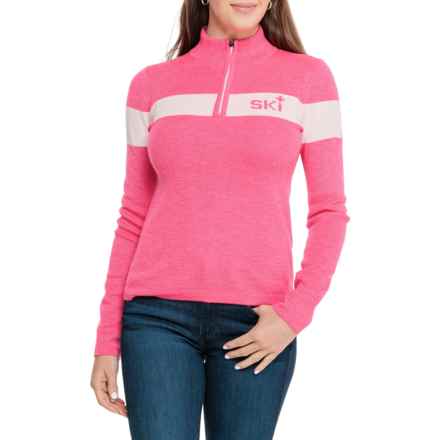 Meister Patrol Sweater - Wool, Zip Neck in Hot Pink