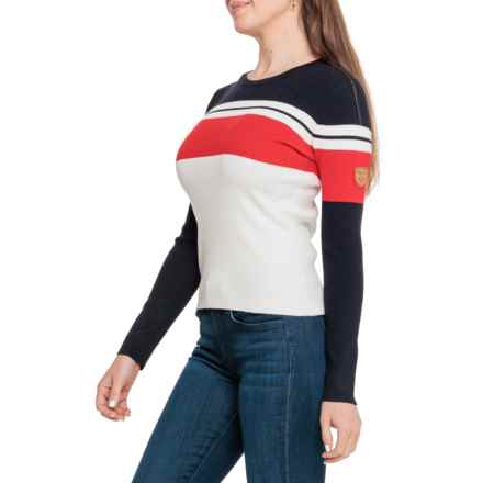 Meister Riri Rib Crew Sweater in Navy