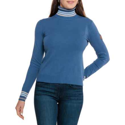 Meister Scarlet Roll Neck Sweater in Marine