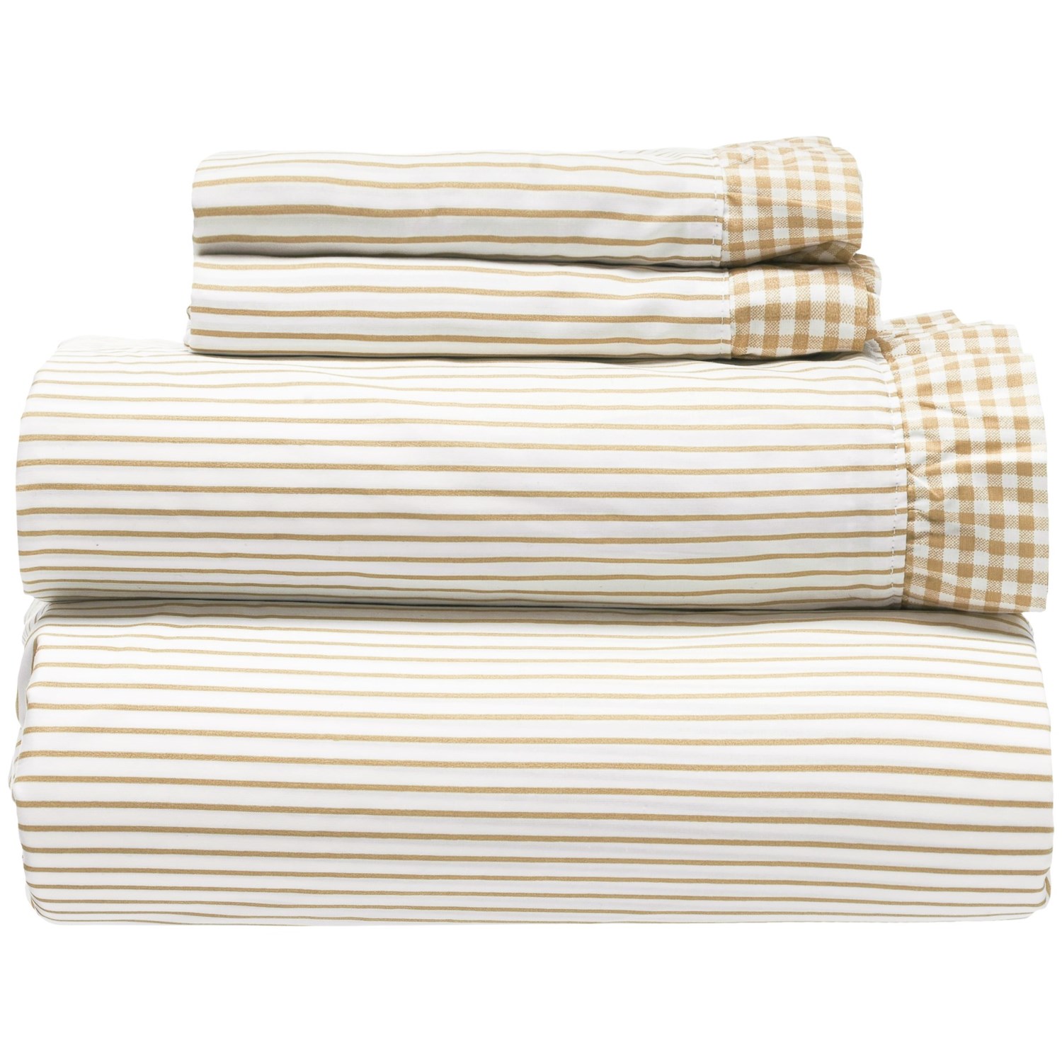 Melange Home Gingham Ruffle Sheet Set - King, 300 TC - Save 50%