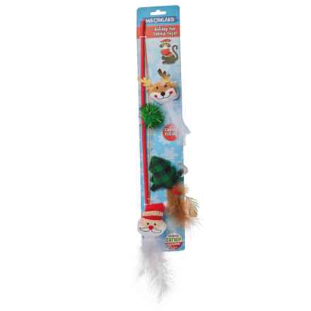 Meowland Cat Wand Toy in Reindeer/Tree/Santa