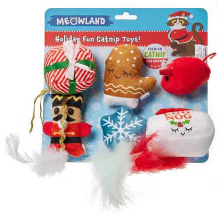 Meowland Holiday Fun Catnip Cat Toys - 6-Pack in Multi