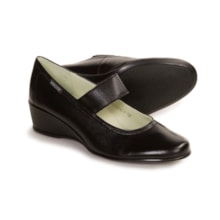 Mephisto Jakeza Mary Jane Shoes - Wedge Heel (For Women) in Black Napa - Closeouts