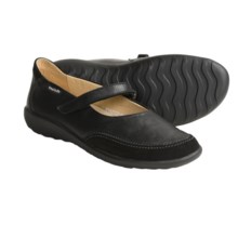 Mephisto Nicolina Walking Shoes - Mary Janes (For Women) in Black Calfskin/Suede - Closeouts